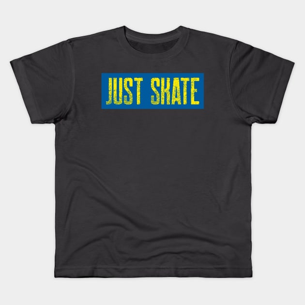 JUST SKATE Kids T-Shirt by Clipperton